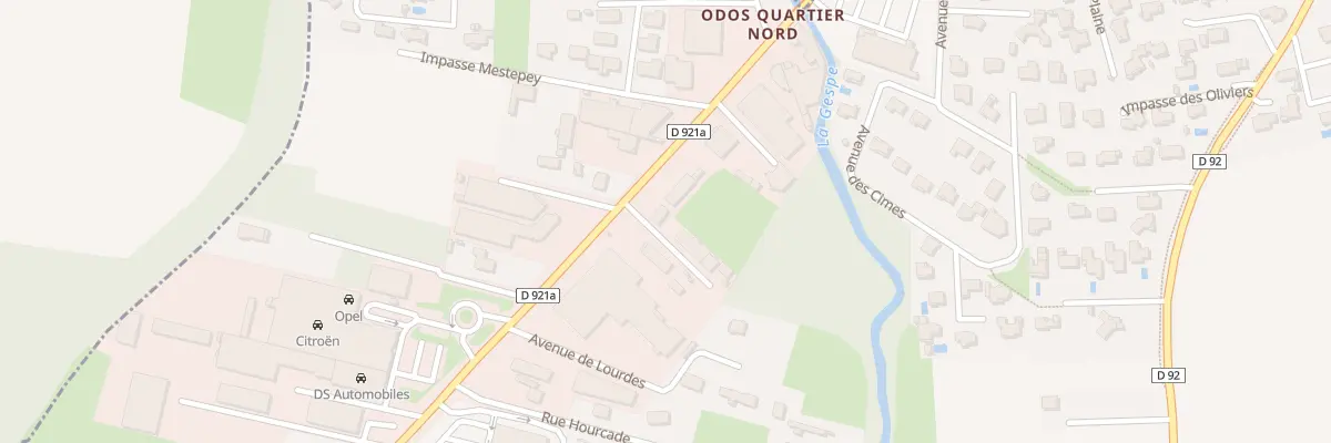 Plan du 19 Av de Lourdes à Odos