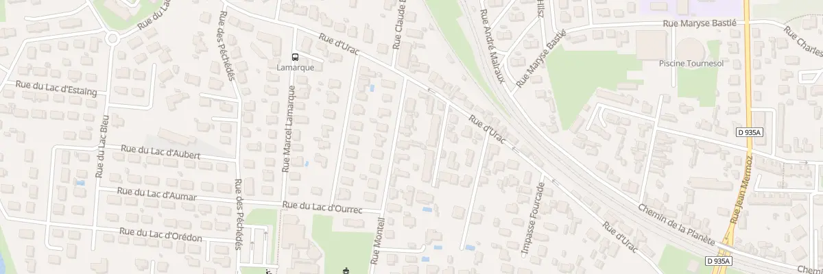 Plan du 9002 Rue Monteil à Tarbes