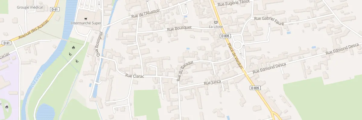 Plan du 22 Rue du Baradat à Vic-en-Bigorre