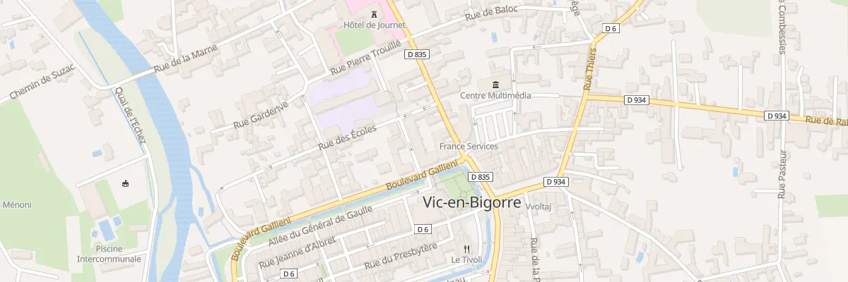 Plan du 6 Bd Galliéni à Vic-en-Bigorre