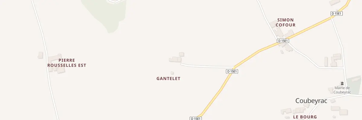 Plan du 40 Gantelet à Coubeyrac