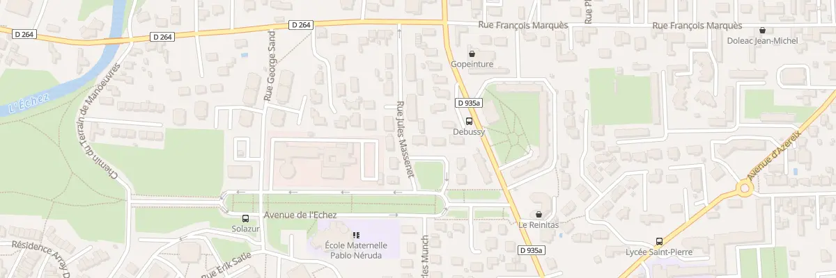 Plan du 1 Rue Georges Bizet à Tarbes