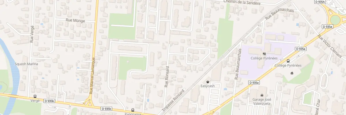 Plan du 1 Rue Joachim du Bellay à Tarbes