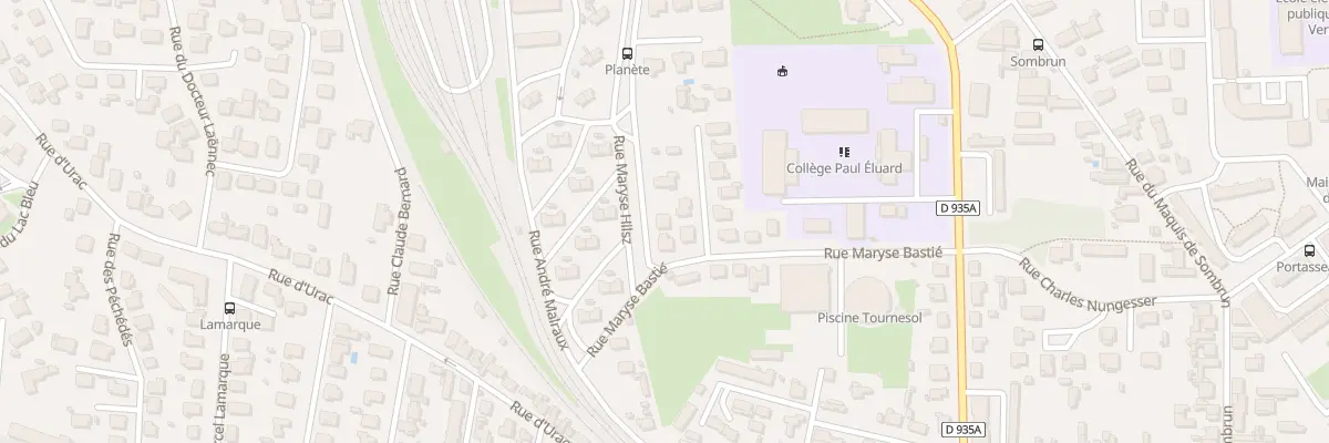 Plan du 5 Rue Maryse Hilsz à Tarbes