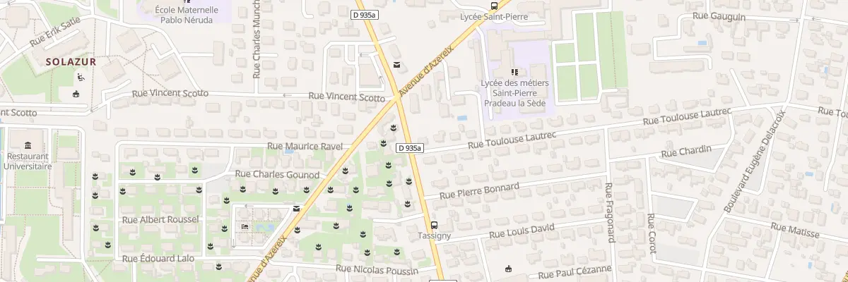 Plan du 51 Rue Toulouse Lautrec à Tarbes