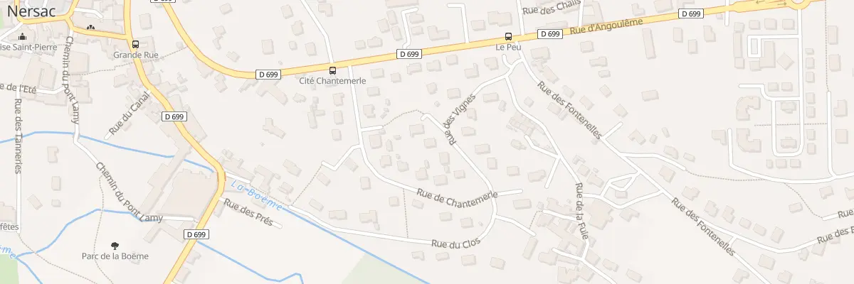 Plan du 10 Rue des Vignes à Nersac