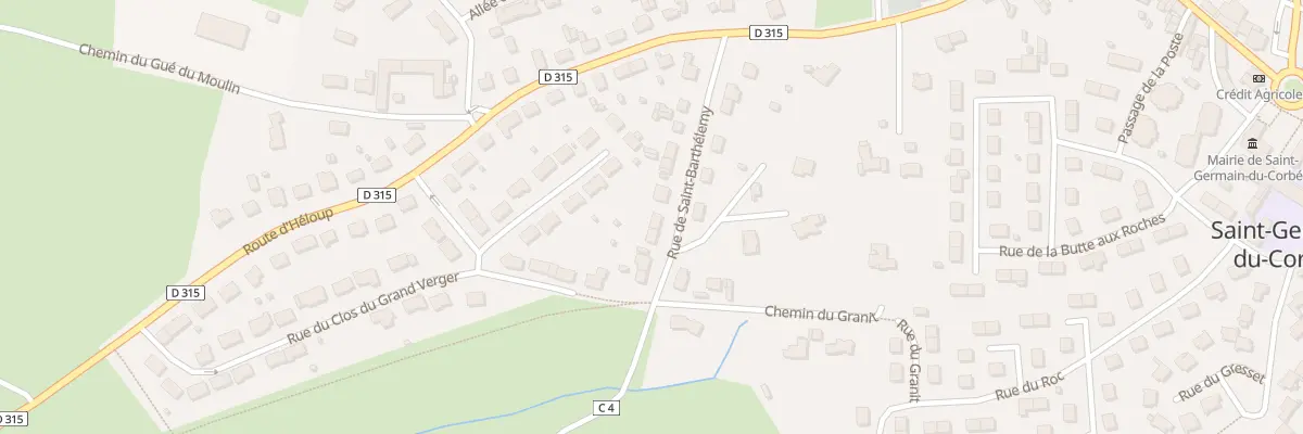 Plan du 14 Rue de Saint-barthélémy à Saint-Germain-du-Corbéis