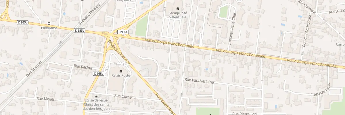 Plan du 87 Rue Corps Franc Pommies à Tarbes