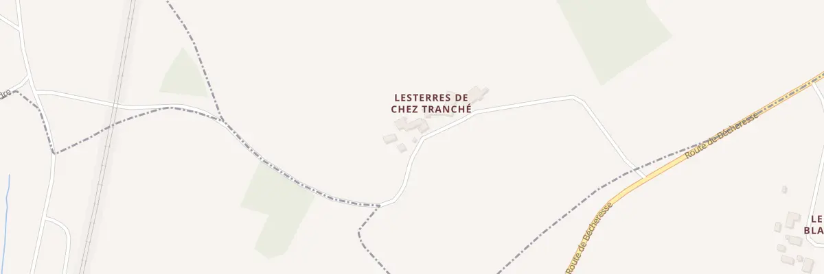 Plan du 6 Vge de Chez Tranchard à Bécheresse