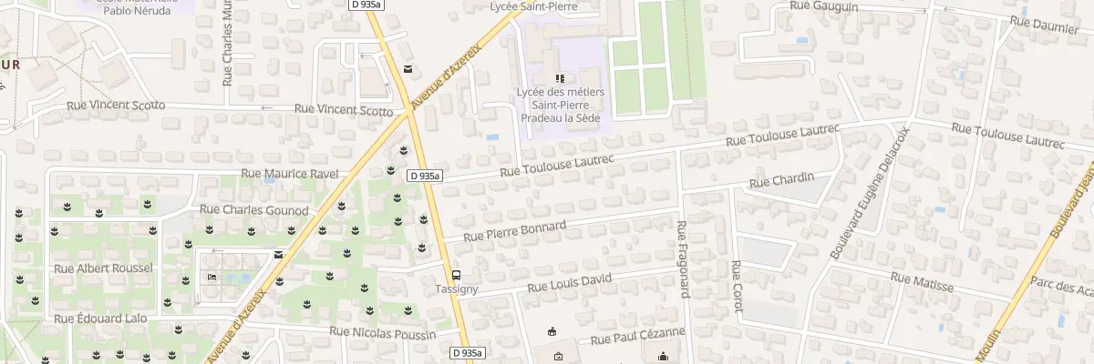 Plan du 46 Rue Toulouse Lautrec à Tarbes