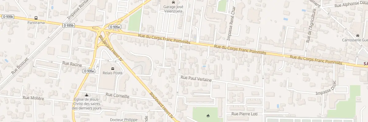 Plan du 3 Rue Bernard Palissy à Tarbes