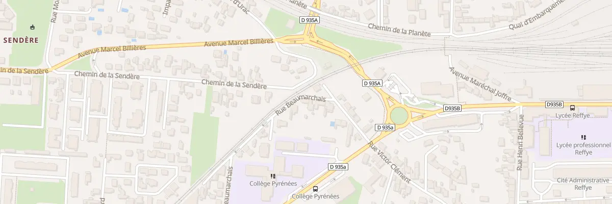 Plan du 5 Rue Beaumarchais à Tarbes