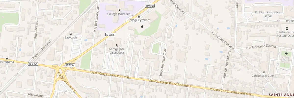Plan du 7 Imp René Char à Tarbes