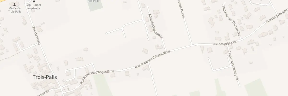 Plan du 5154 Rue Ancienne d’Angoulême à Trois-Palis