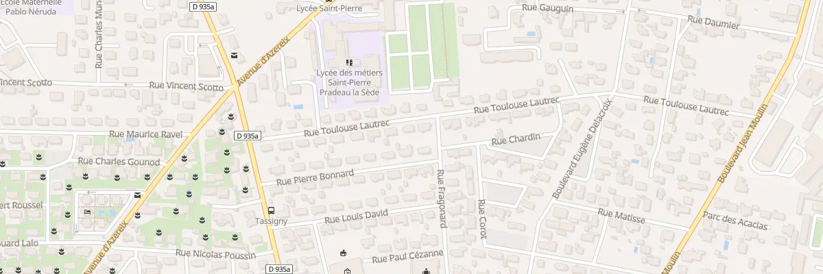 Plan du 38 Rue Toulouse Lautrec à Tarbes