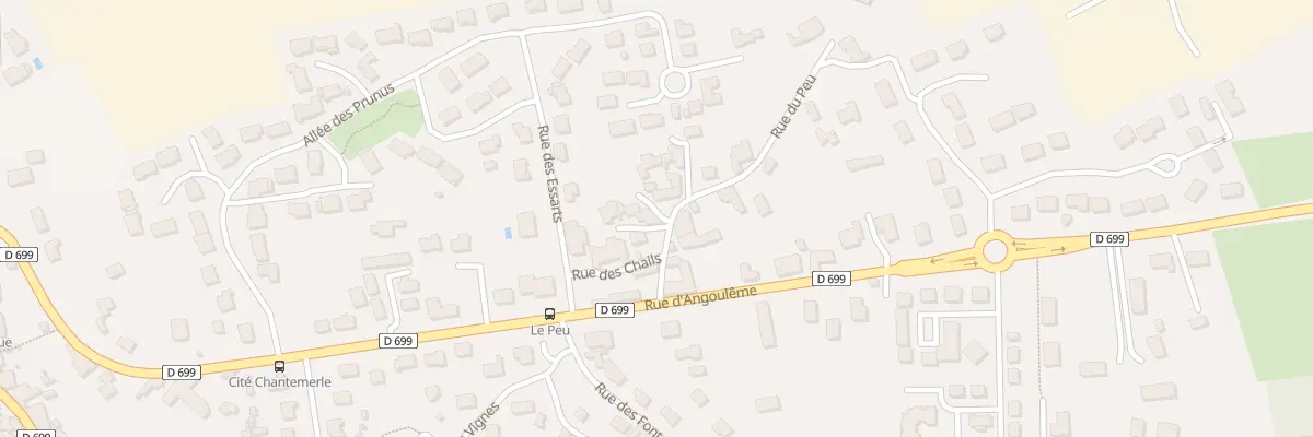 Plan du 8 Rue du Peux à Nersac