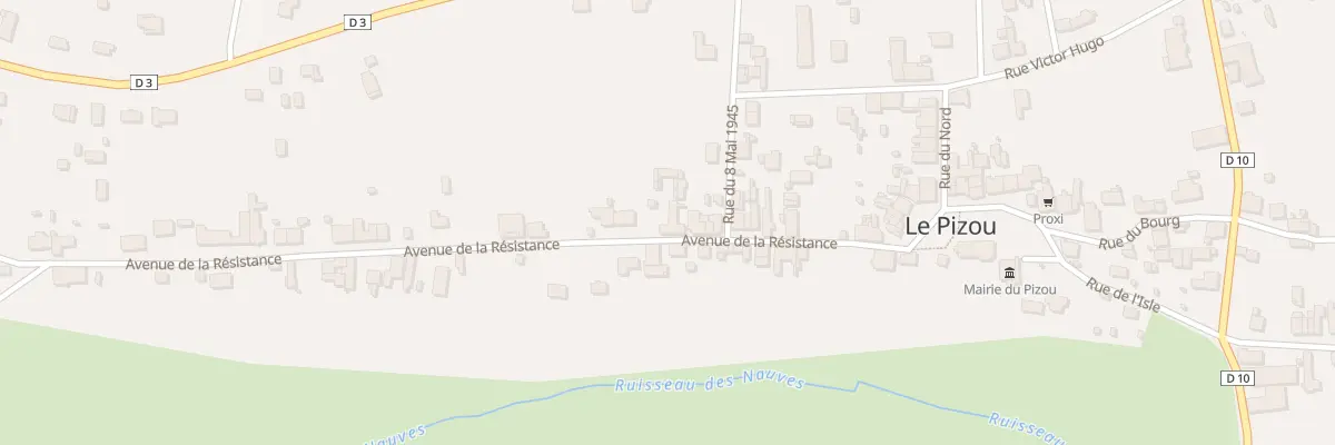 Plan du 23 Av de la Résistance au Pizou