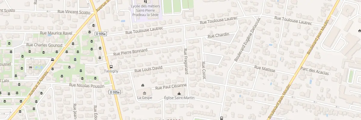 Plan du 1 Rue Louis David à Tarbes