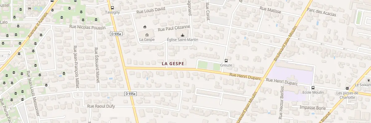Plan du 26 Rue Henri Duparc à Tarbes