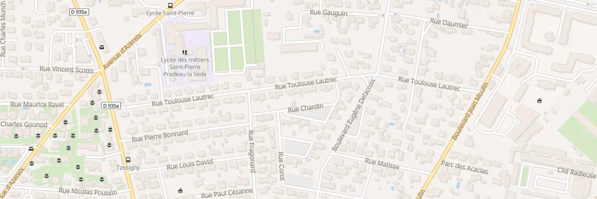 Plan du 24 Rue Toulouse Lautrec à Tarbes
