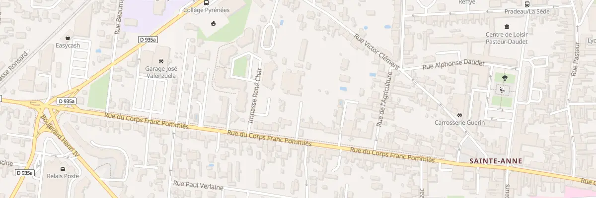 Plan du 36 Rue Corps Franc Pommies à Tarbes