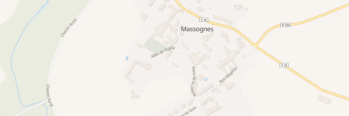 Plan du 1 Pl de la Liberté à Massognes