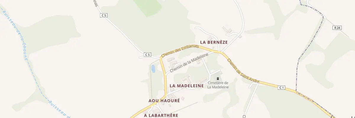 Plan du 5012 La Madeleine à Ladevèze-Ville