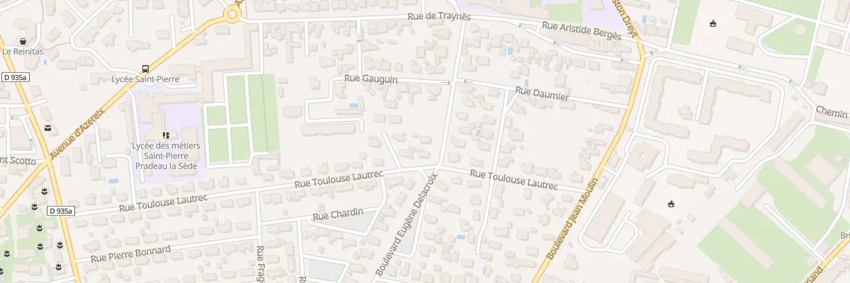 Plan du 15 Bd Eugène Delacroix à Tarbes