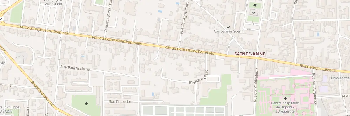 Plan du 29 Rue Corps Franc Pommies à Tarbes
