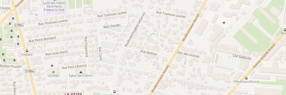 Plan du 9 Rue Matisse à Tarbes