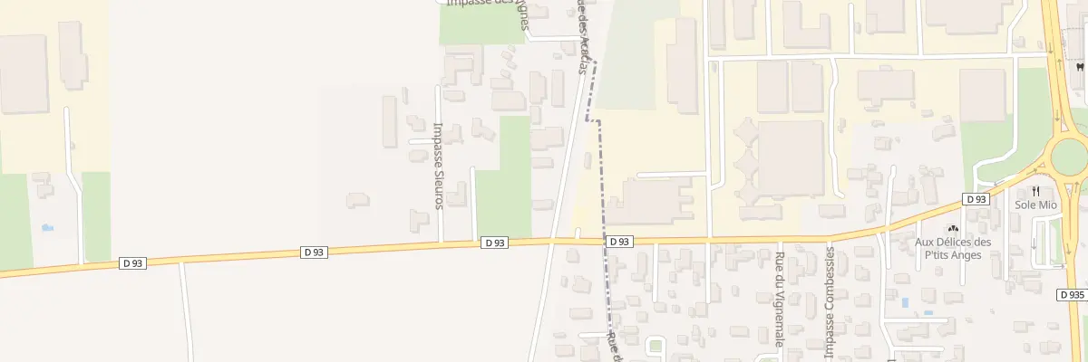 Plan du 1 Rue des Acacias à Oursbelille