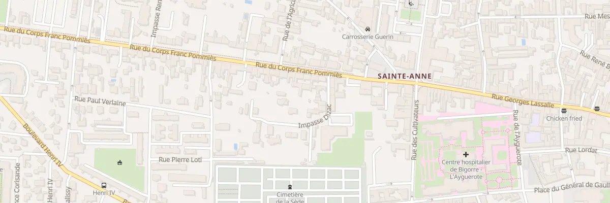 Plan du 21 Rue Corps Franc Pommies à Tarbes