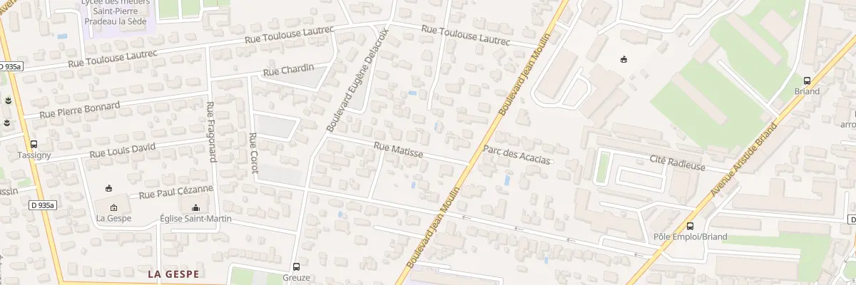 Plan du 3 Rue Matisse à Tarbes