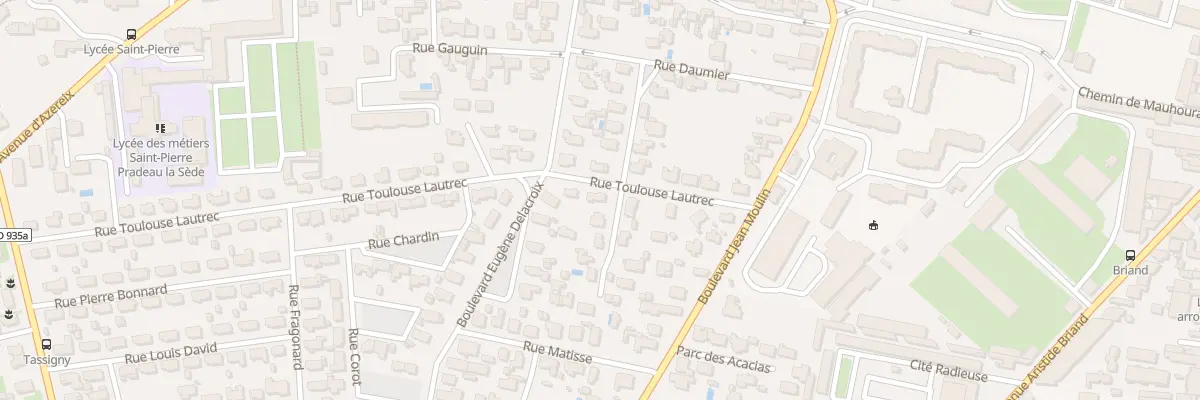 Plan du 10 Rue Toulouse Lautrec à Tarbes