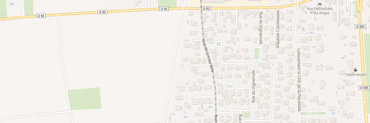 Plan du 12 Rue de la Hountéte à Oursbelille