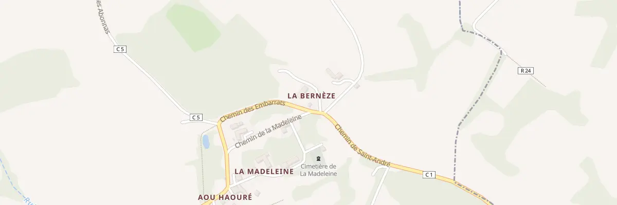 Plan du 1027 Chem de la Madeleine à Ladevèze-Ville