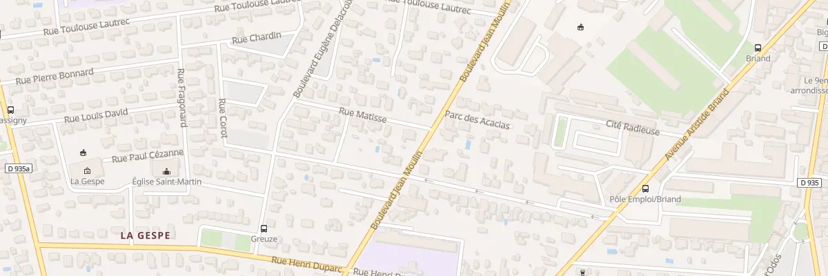 Plan du 2 Rue Matisse à Tarbes
