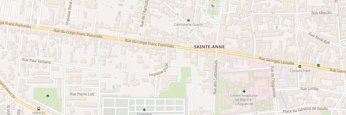 Plan du 13 Rue Corps Franc Pommies à Tarbes