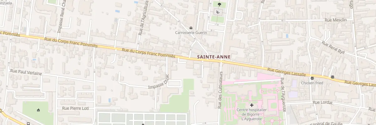 Plan du 7 Rue Corps Franc Pommies à Tarbes