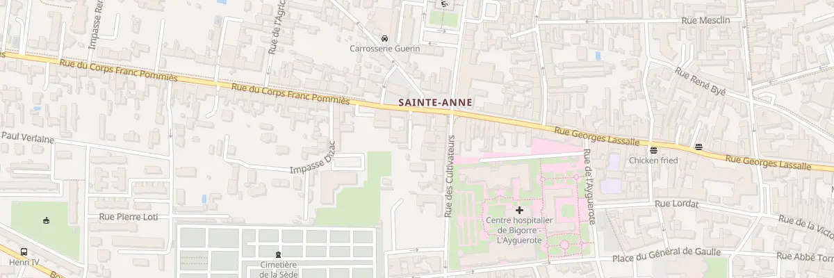 Plan du 3 Rue Corps Franc Pommies à Tarbes