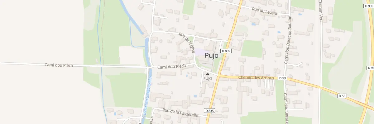 Plan du 9 Rue de l’Eglise à Pujo
