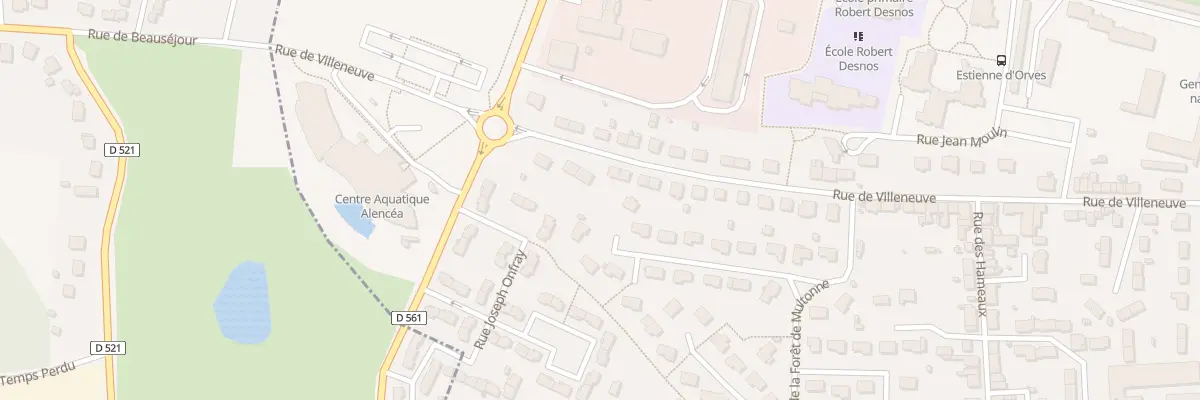 Plan du 93 Rue de Villeneuve à Alençon