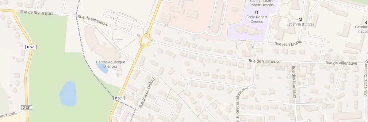 Plan du 91 Rue de Villeneuve à Alençon