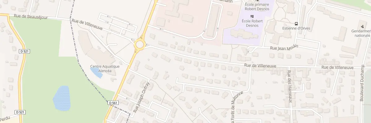 Plan du 89 Rue de Villeneuve à Alençon