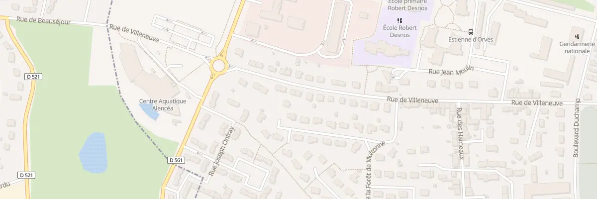 Plan du 87 Rue de Villeneuve à Alençon