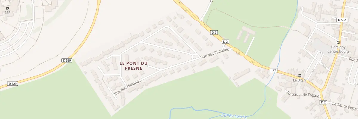 Plan du 2 Rue des Platanes à Damigny