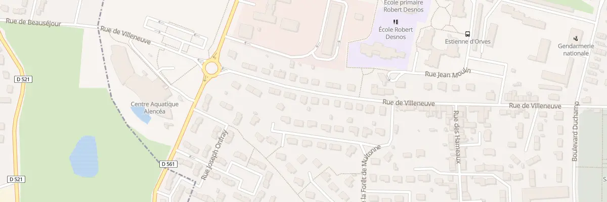 Plan du 85 Rue de Villeneuve à Alençon