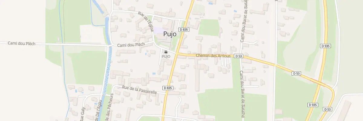 Plan du 2 Che des Arrious à Pujo