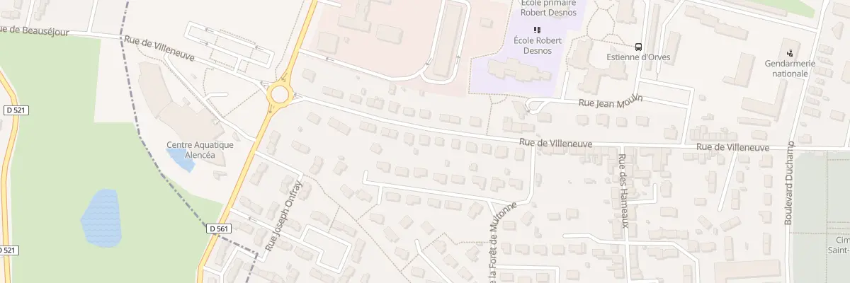 Plan du 83 Rue de Villeneuve à Alençon