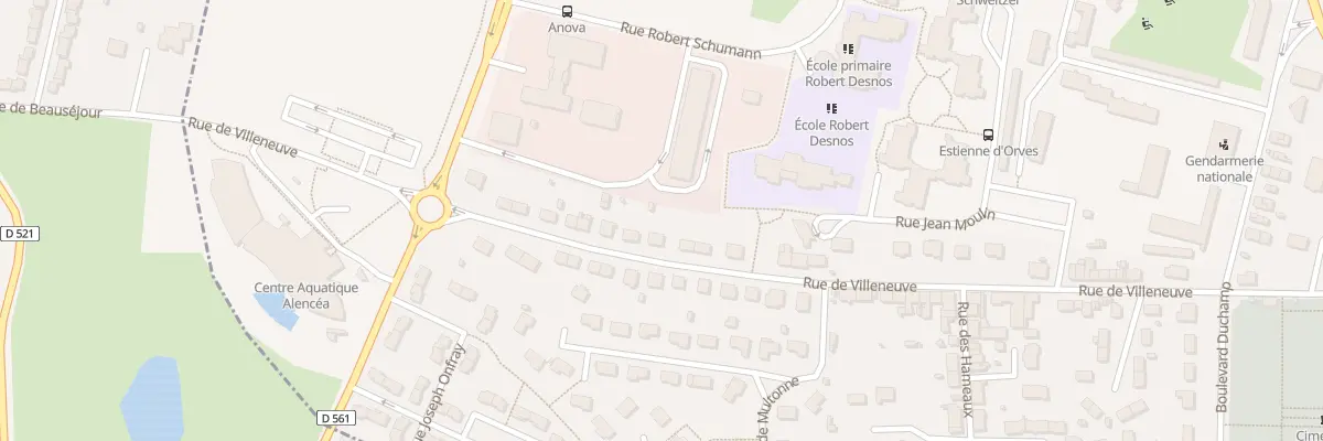 Plan du 94 Rue de Villeneuve à Alençon